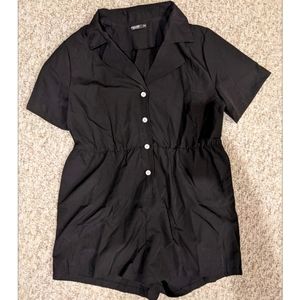 FREE with purchase. Rouched Black Romper